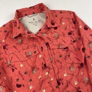 Royal Robbins Button Up Shirt Women’s XS Roll Tab Sleeve Hiking Outdoor Vented